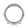 Leeza - 14K White Gold Halo Diamond Ring Enhancer - 0.18 ct - Everett Jewelry
