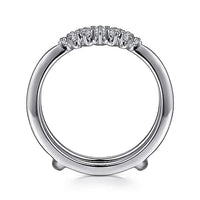 Leeza - 14K White Gold Halo Diamond Ring Enhancer - 0.18 ct - Everett Jewelry