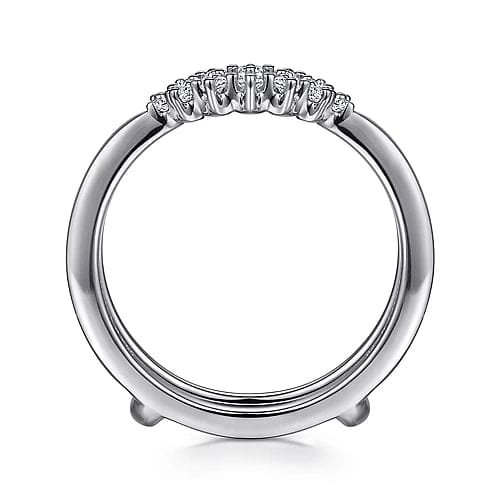 Leeza - 14K White Gold Halo Diamond Ring Enhancer - 0.18 ct - Everett Jewelry