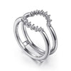 Leeza - 14K White Gold Halo Diamond Ring Enhancer - 0.18 ct - Everett Jewelry