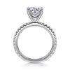 Logan - 14K White Gold Round Diamond Engagement Ring - Everett Jewelry