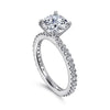 Logan - 14K White Gold Round Diamond Engagement Ring - Everett Jewelry