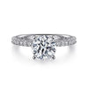 Logan - 14K White Gold Round Diamond Engagement Ring - Everett Jewelry
