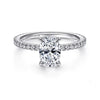 Noa - 14K White Gold Oval Diamond Engagement Ring - Everett Jewelry
