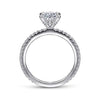 Noa - 14K White Gold Oval Diamond Engagement Ring - Everett Jewelry