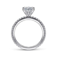 Noa - 14K White Gold Oval Diamond Engagement Ring - Everett Jewelry
