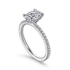 Noa - 14K White Gold Oval Diamond Engagement Ring - Everett Jewelry