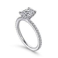 Noa - 14K White Gold Oval Diamond Engagement Ring - Everett Jewelry