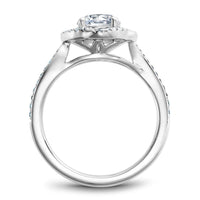 14kt Halo with Side Diamonds Engagement Ring ENGAGEMENT RINGS Noam Carver [Everett Jewelry Shreveport Louisiana]