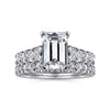 Piper - 14K White Gold Emerald Cut Diamond Engagement Ring - Everett Jewelry