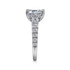 Piper - 14K White Gold Emerald Cut Diamond Engagement Ring - Everett Jewelry