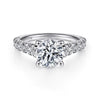 Piper - 14K White Gold Round Diamond Engagement Ring - Everett Jewelry
