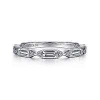 Porta - 14K White Gold Channel Set Diamond Anniversary Band - 0.52 ct - Everett Jewelry