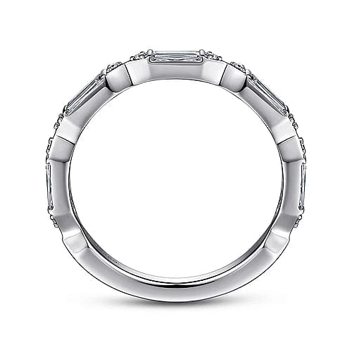 Porta - 14K White Gold Channel Set Diamond Anniversary Band - 0.52 ct - Everett Jewelry