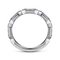 Porta - 14K White Gold Channel Set Diamond Anniversary Band - 0.52 ct - Everett Jewelry