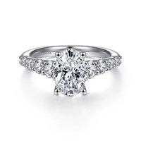 Reed - 14K White Gold Oval Diamond Engagement Ring - Everett Jewelry