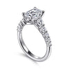 Reed - 14K White Gold Oval Diamond Engagement Ring - Everett Jewelry