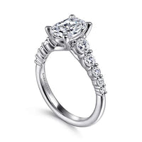 Reed - 14K White Gold Oval Diamond Engagement Ring - Everett Jewelry