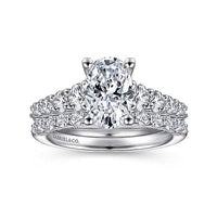 Reed - 14K White Gold Oval Diamond Engagement Ring - Everett Jewelry