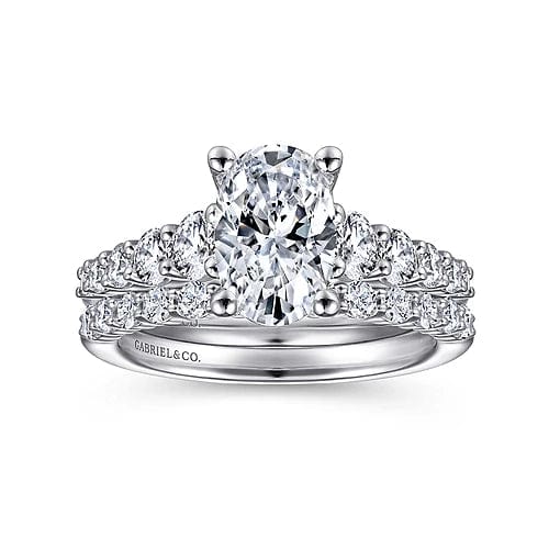 Reed - 14K White Gold Oval Diamond Engagement Ring - Everett Jewelry