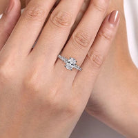 Reed - 14K White Gold Oval Diamond Engagement Ring - Everett Jewelry
