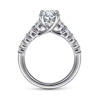 Reed - 14K White Gold Oval Diamond Engagement Ring - Everett Jewelry