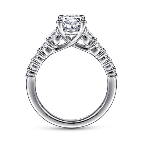 Reed - 14K White Gold Oval Diamond Engagement Ring - Everett Jewelry