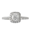 18kt Cushion Shaped Halo Engagement Ring ENGAGEMENT RINGS Romance [Everett Jewelry Shreveport Louisiana]