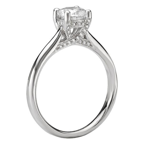 18kt Diamond Accented Solitaire ENGAGEMENT RINGS Romance [Everett Jewelry Shreveport Louisiana]