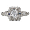 18kt Emerald Antique Halo Engagement Ring ENGAGEMENT RINGS Romance [Everett Jewelry Shreveport Louisiana]