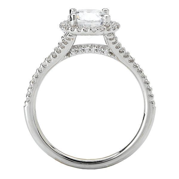18kt Halo Engagement Ring ENGAGEMENT RINGS Romance [Everett Jewelry Shreveport Louisiana]