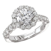 18kt Nature Inspired Halo ENGAGEMENT RINGS Romance [Everett Jewelry Shreveport Louisiana]