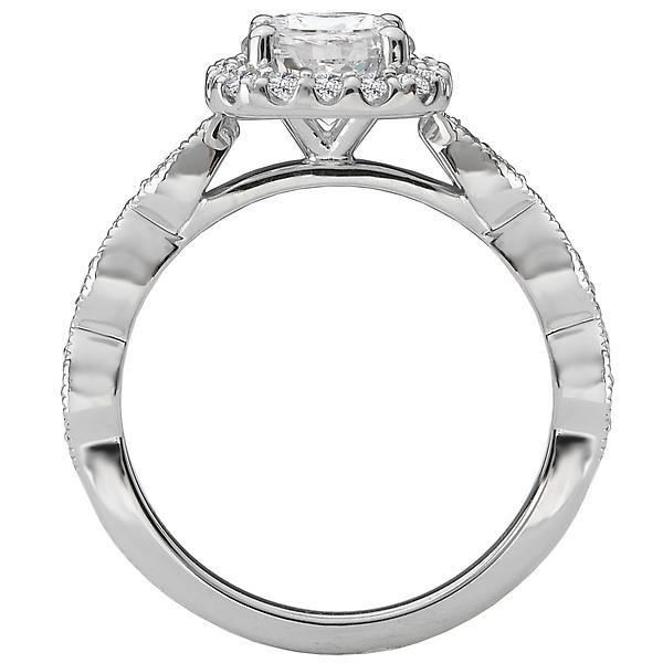 18kt Oval Cushion Engagement Ring ENGAGEMENT RINGS Romance [Everett Jewelry Shreveport Louisiana]