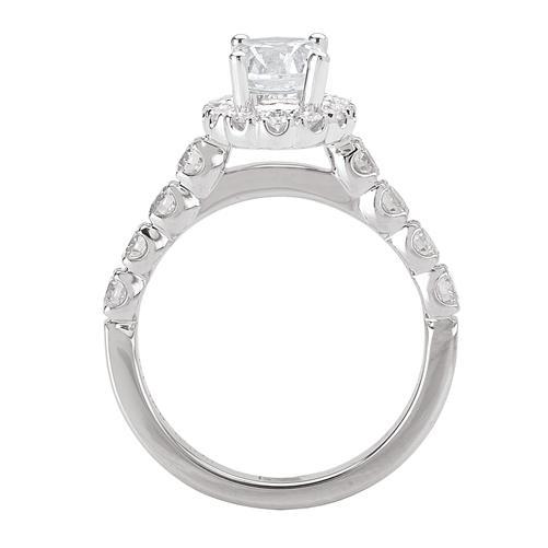 18kt Oval Halo Engagement Ring ENGAGEMENT RINGS Romance [Everett Jewelry Shreveport Louisiana]