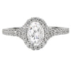 18kt Oval Halo Engagement Ring ENGAGEMENT RINGS Romance [Everett Jewelry Shreveport Louisiana]
