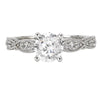 18kt Solitaire with Side Diamonds ENGAGEMENT RINGS Romance [Everett Jewelry Shreveport Louisiana]