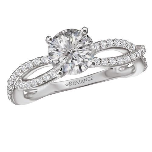 18kt Twist Shank Engagement Ring ENGAGEMENT RINGS Romance [Everett Jewelry Shreveport Louisiana]