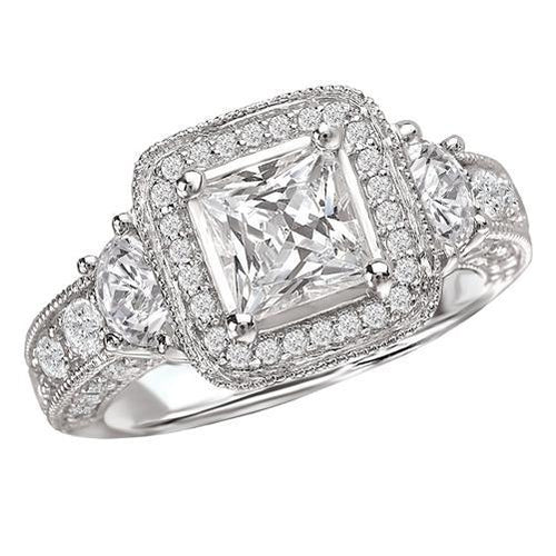Antique Halo Engagement Ring ENGAGEMENT RINGS Romance [Everett Jewelry Shreveport Louisiana]