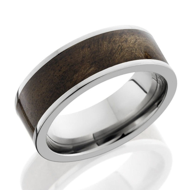 Titanium and Canxan Burl Hardwood - Everett Jewelry