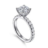 Ulani - 14K White Gold Round Diamond Engagement Ring - Everett Jewelry