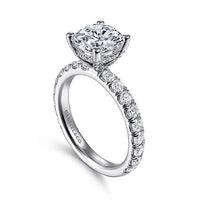 Ulani - 14K White Gold Round Diamond Engagement Ring - Everett Jewelry