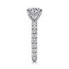 Ulani - 14K White Gold Round Diamond Engagement Ring - Everett Jewelry