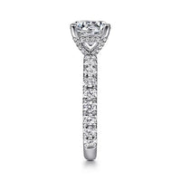 Ulani - 14K White Gold Round Diamond Engagement Ring - Everett Jewelry