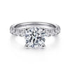Ulani - 14K White Gold Round Diamond Engagement Ring - Everett Jewelry