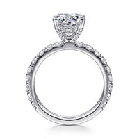 Ulani - 14K White Gold Round Diamond Engagement Ring - Everett Jewelry