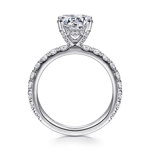 Ulani - 14K White Gold Round Diamond Engagement Ring - Everett Jewelry