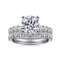 Ulani - 14K White Gold Round Diamond Engagement Ring - Everett Jewelry