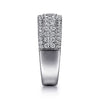 Wide 14K White Gold Diamond Pave Anniversary Band - 0.98 ct - Everett Jewelry
