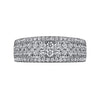 Wide 14K White Gold Diamond Pave Anniversary Band - 0.98 ct - Everett Jewelry